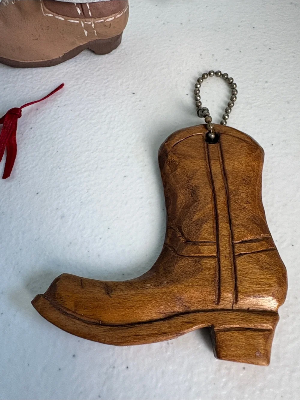 Assorted Cowboy Boot Ornaments and Keychains - Brown, Tan, Red Accents